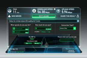 Internet speed testing