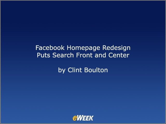 Facebook Homepage Redesign Puts Search Front and Center