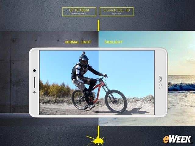 The Display Works in Direct Sunlight