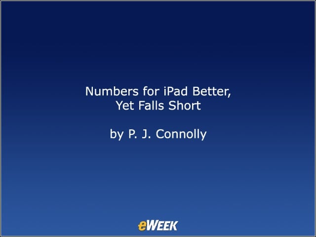 Numbers for iPad Better, Yet Falls Short