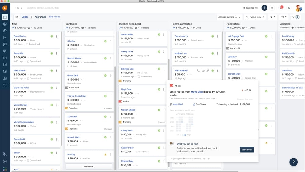 Lead Management interface.