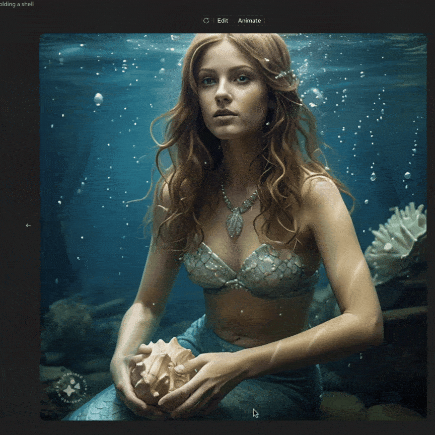 Turning a Meta AI-generated image into an animated video.