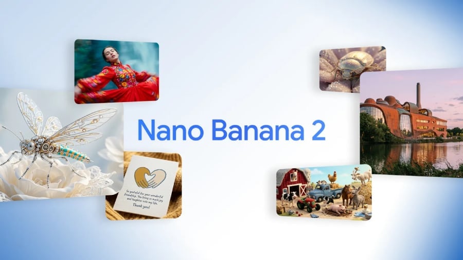 Nano Banana 2 AI for image generation.