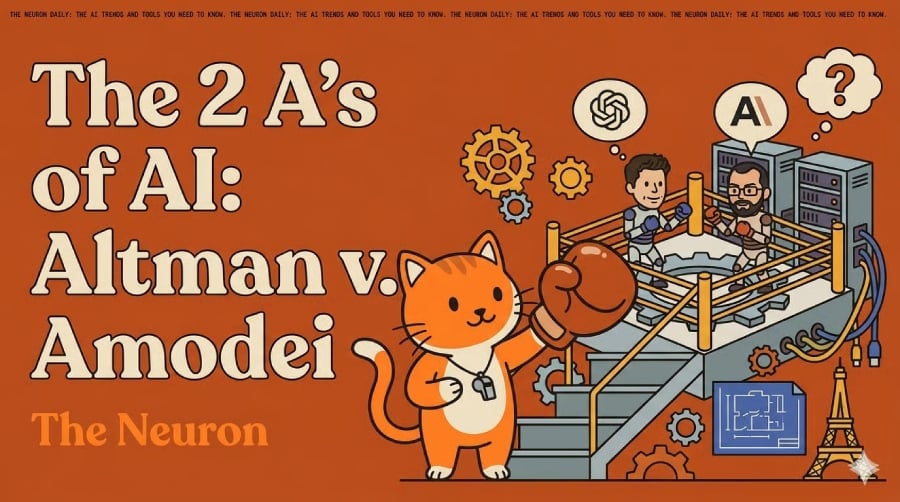 The Neuron featured image about Anthropic and OpenAI split.
