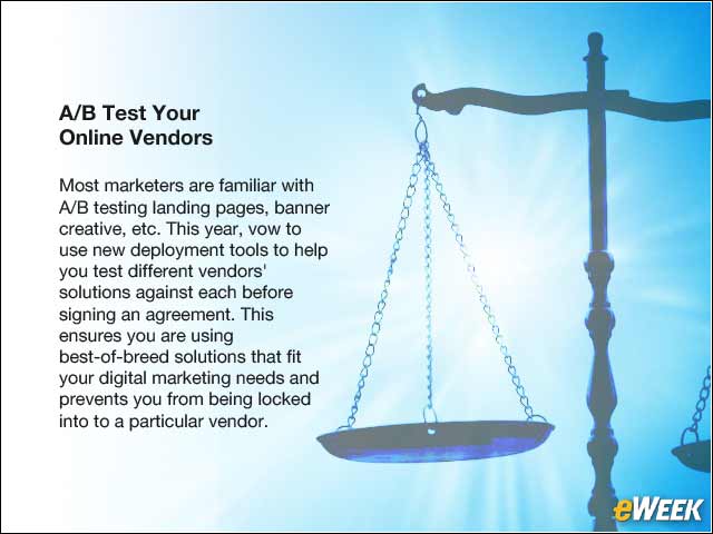 10 - A/B Test Your Online Vendors