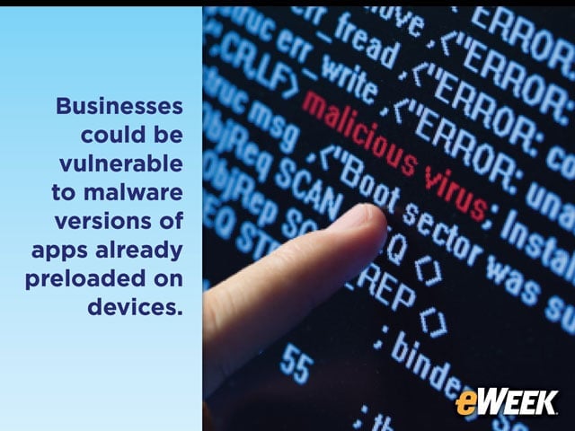Malware Versions of Apps Can Come Preloaded on Devices