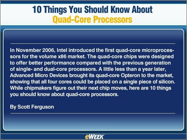10 Things You Should Know About Quad-Core Processors