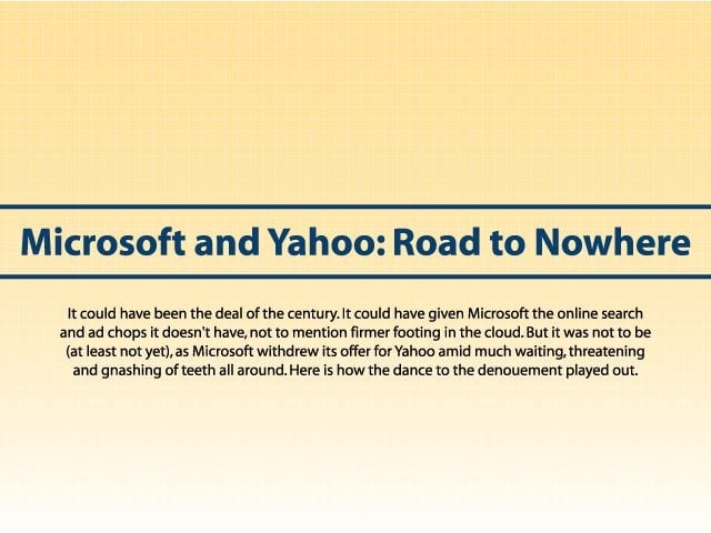 Microsoft and Yahoo: Road to Nowhere
