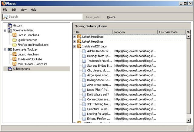 Firefox 2 Alpha screenshots