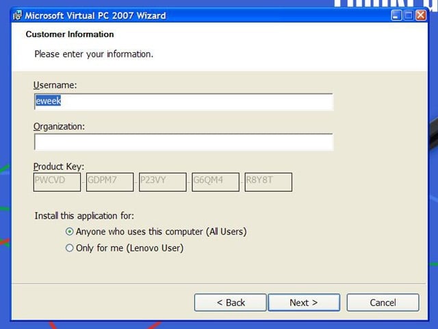eWEEK Labs Walk-Through: Microsoft Virtual PC 2007
