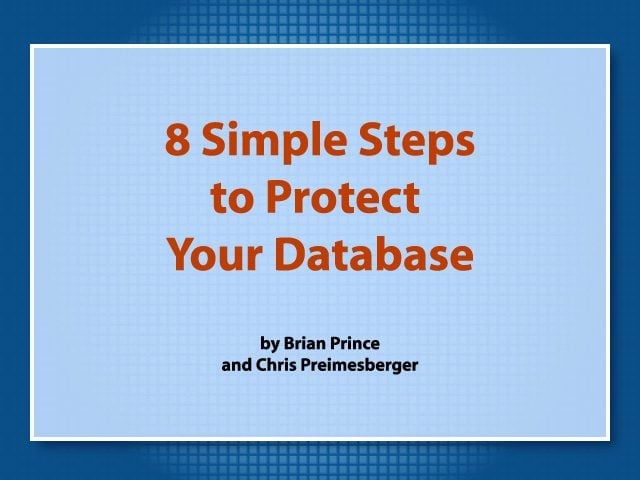 8 Simple Steps to Protect Your Database