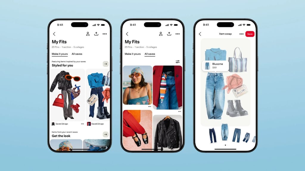Pinterest app on smartphone.