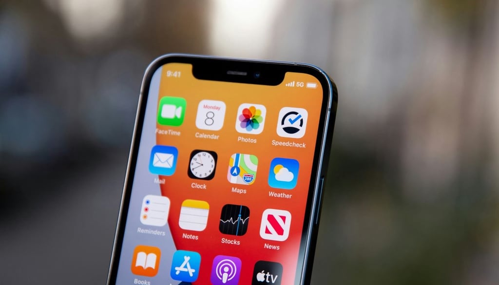 A smartphone with apps