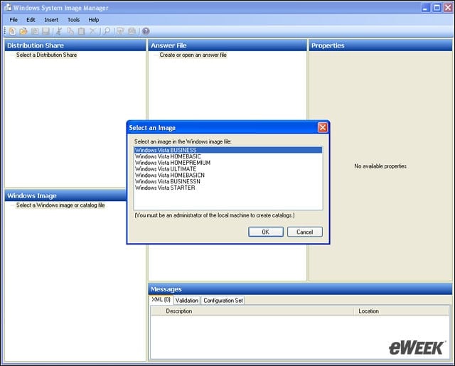 eWEEK Labs Walk-Through: Windows System Image Manager for Vista