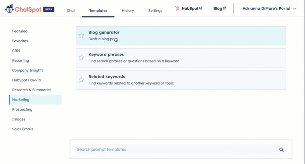 HubSpot CRM screenshot.
