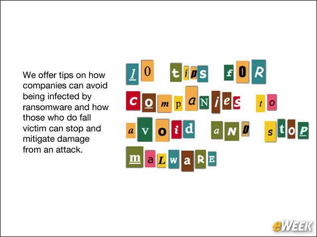 1 - 10 Tips for Companies to Avoid and Stop Ransomware