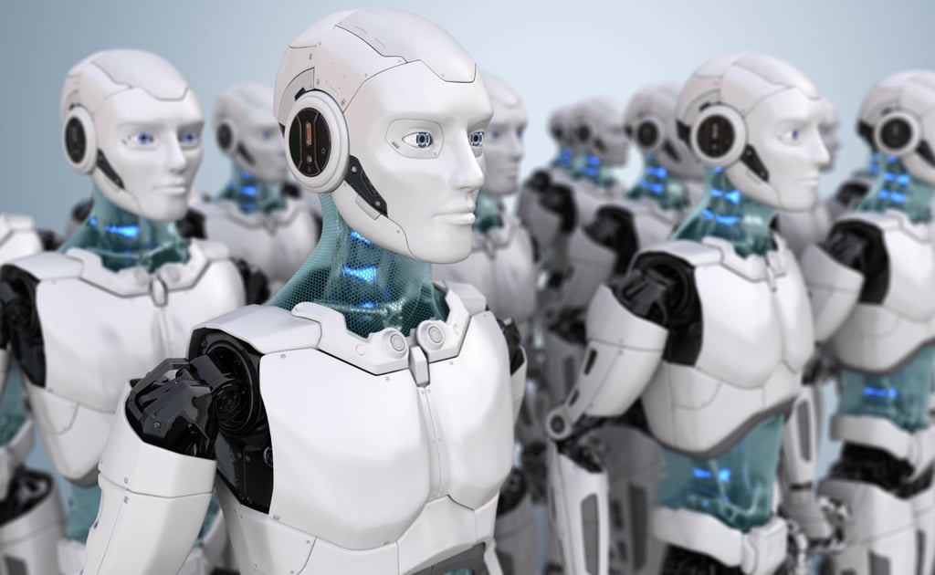 Crowd of robots.