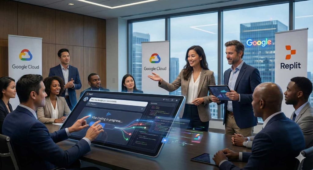 A group of people at work doing a report.
