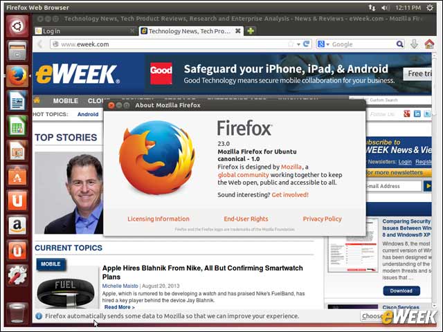 4 - Firefox 23 Is the Default Browser for Many Linux Distributions