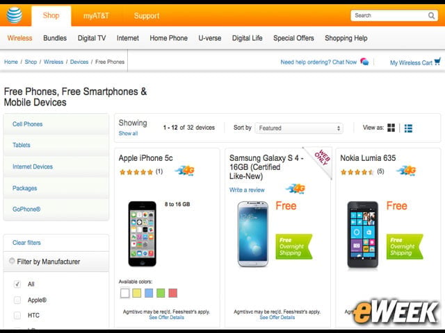 Smartphone Buyers Have Plenty of Choices at AT&T