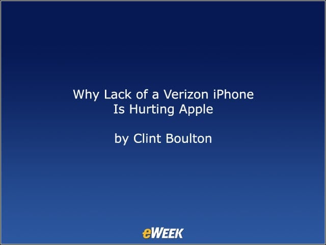 Why Lack of a Verizon iPhone Is Hurting Apple