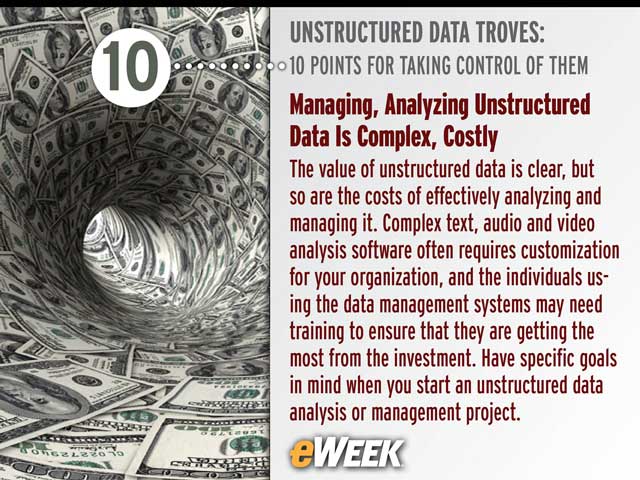 Managing, Analyzing Unstructured Data Is Complex, Costly