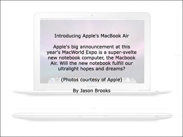 Introducing Apples MacBook Air