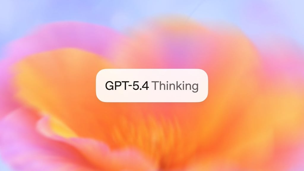 GPT-5.4 starts thinking with floral background.