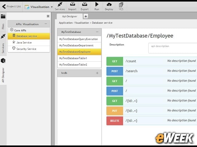 WaveMaker Includes an Integrated API Designer