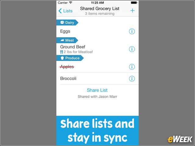7 - Share Shopping Lists With AnyList