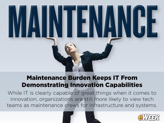 Maintenance Burden Keeps IT From Demonstrating Innovation Capabilities