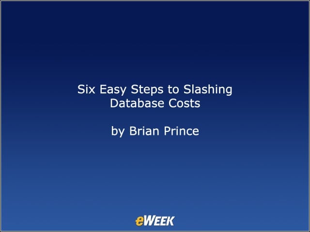 Six Easy Steps to Slashing Database Costs