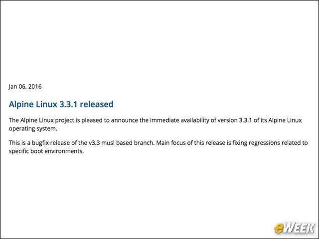 2 - Alpine Linux 3.3.1 Debuts