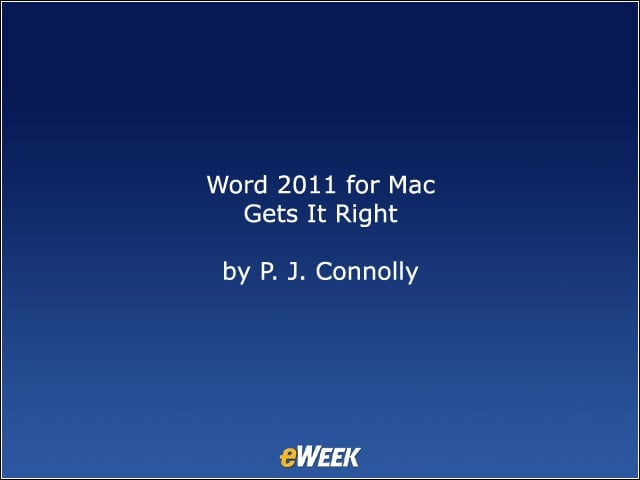 Word 2011 for Mac Gets It Right