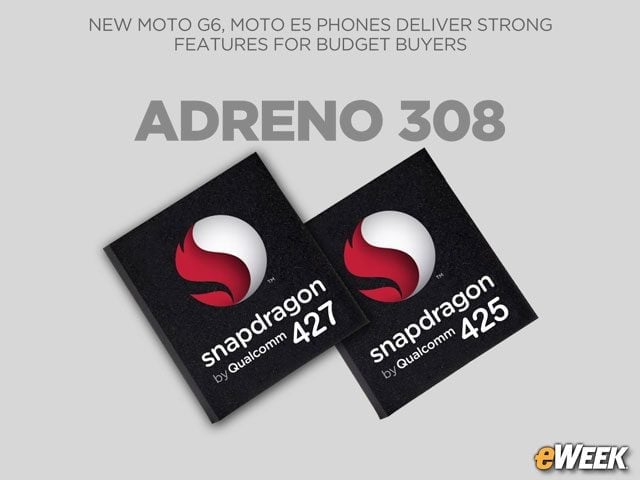 Moto E5 Runs Snapdragon 425/427 Processors