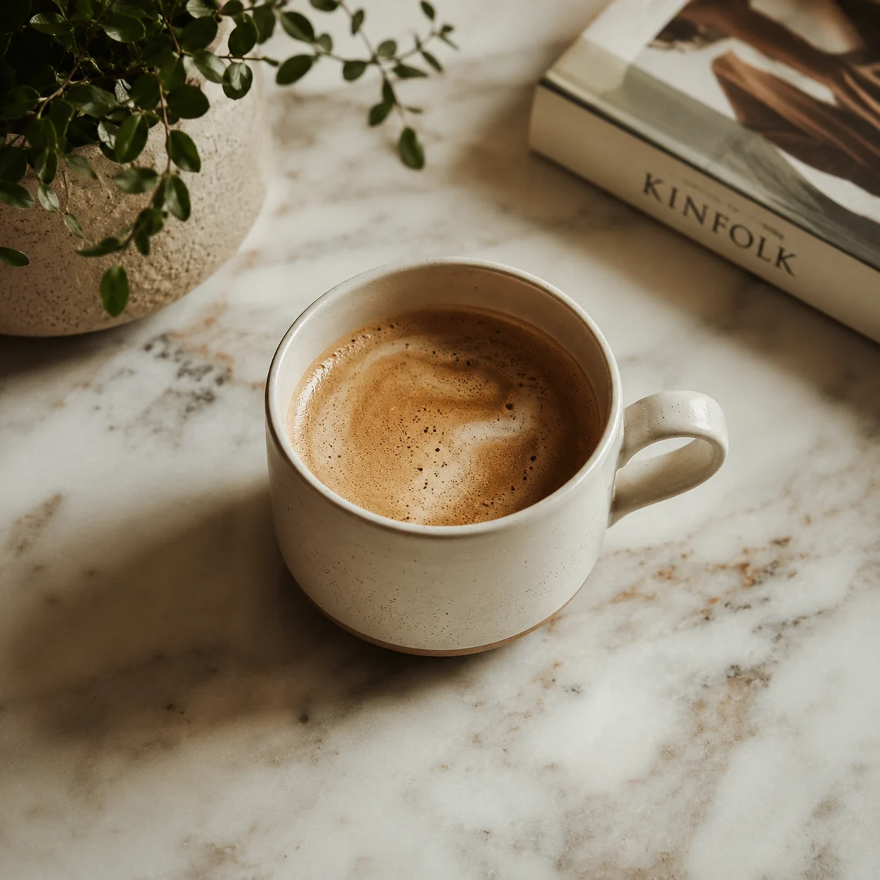 A cup of coffee.