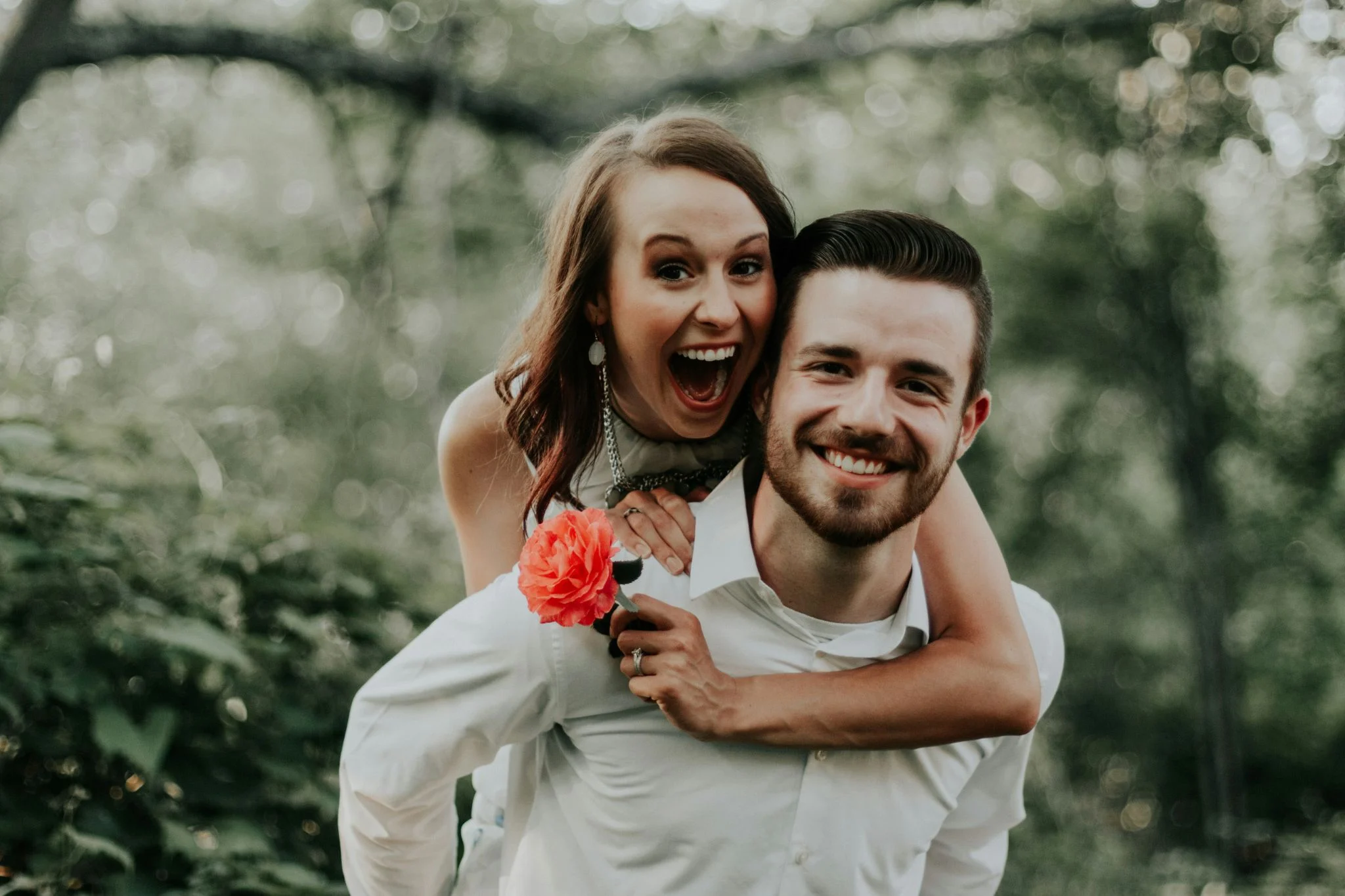 A happy couple.