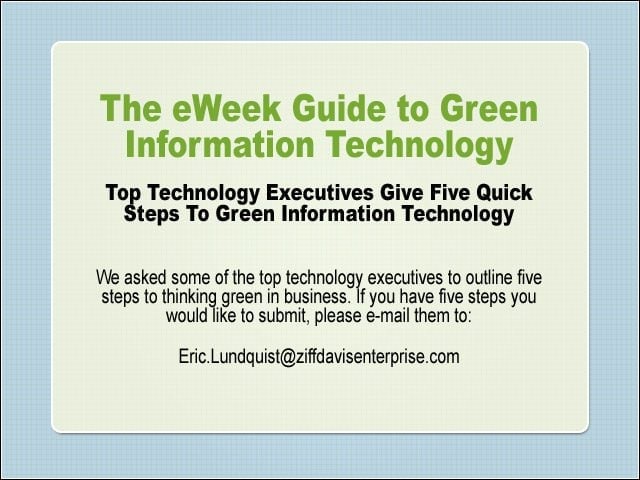 The eWEEK Guide to Green IT