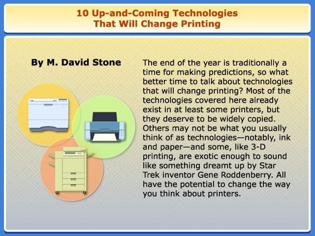 10 Up-and-Coming Technologies That Will Change Printing