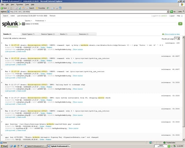 eWEEK Labs Walk-Through: Splunk Professional 2.2