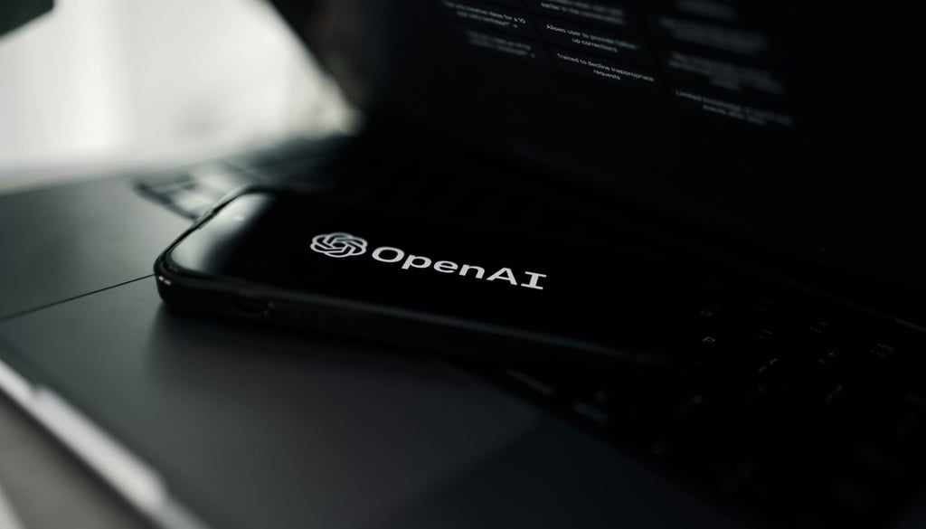 OpenAI logo in a smartphone screen