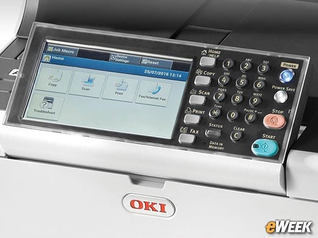 Touch Screen Input -- OKI Data MC573dn