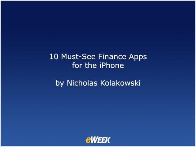 10 Must-See Finance Apps for the iPhone