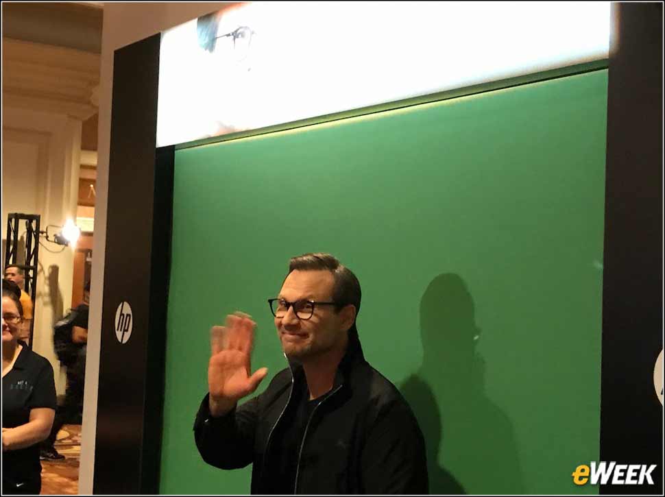 4 - Christian Slater Poses With Black Hat Attendees