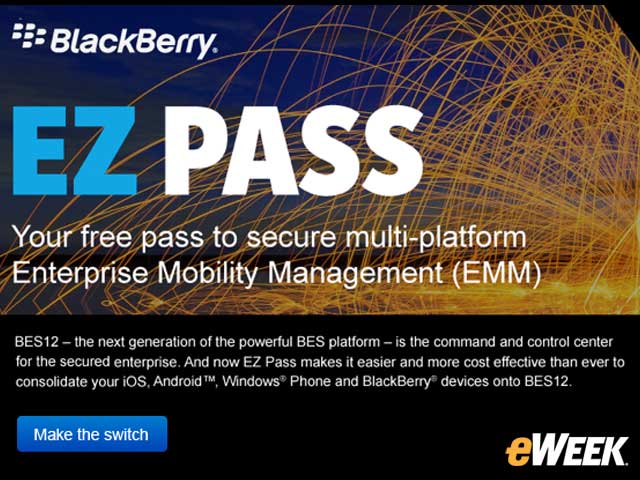 BlackBerry EZ Pass Is Proving Popular