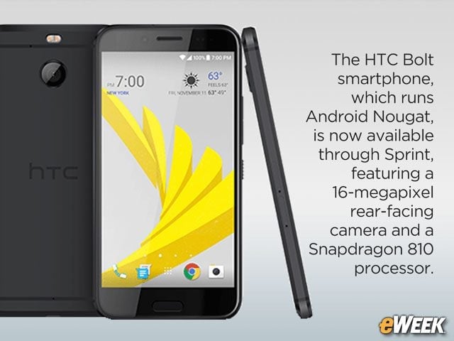 HTC Bolt Smartphone Arrives on Sprint Network With Android Nougat