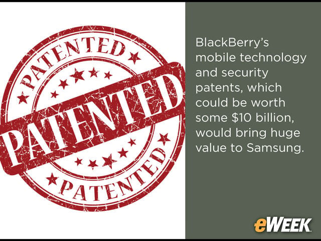 BlackBerry's Patent Portfolio Has Value for Samsung