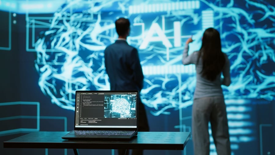 Engineers use AR tech to visualize AI neural networks brain, solving company problems.