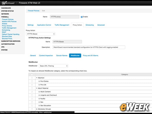 M500 Also Enforces Content Filtering