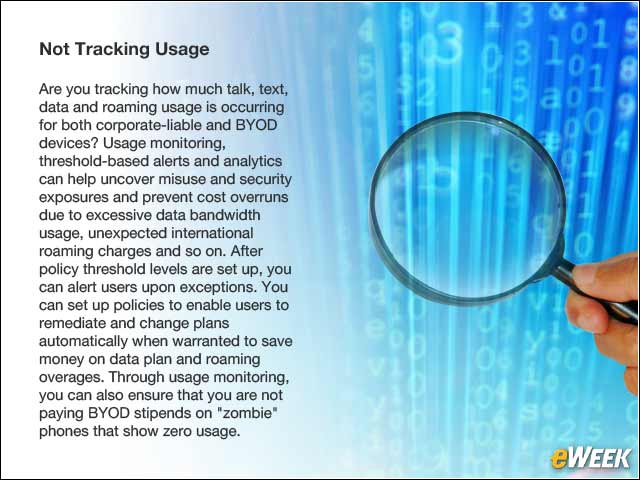 11 - Not Tracking Usage
